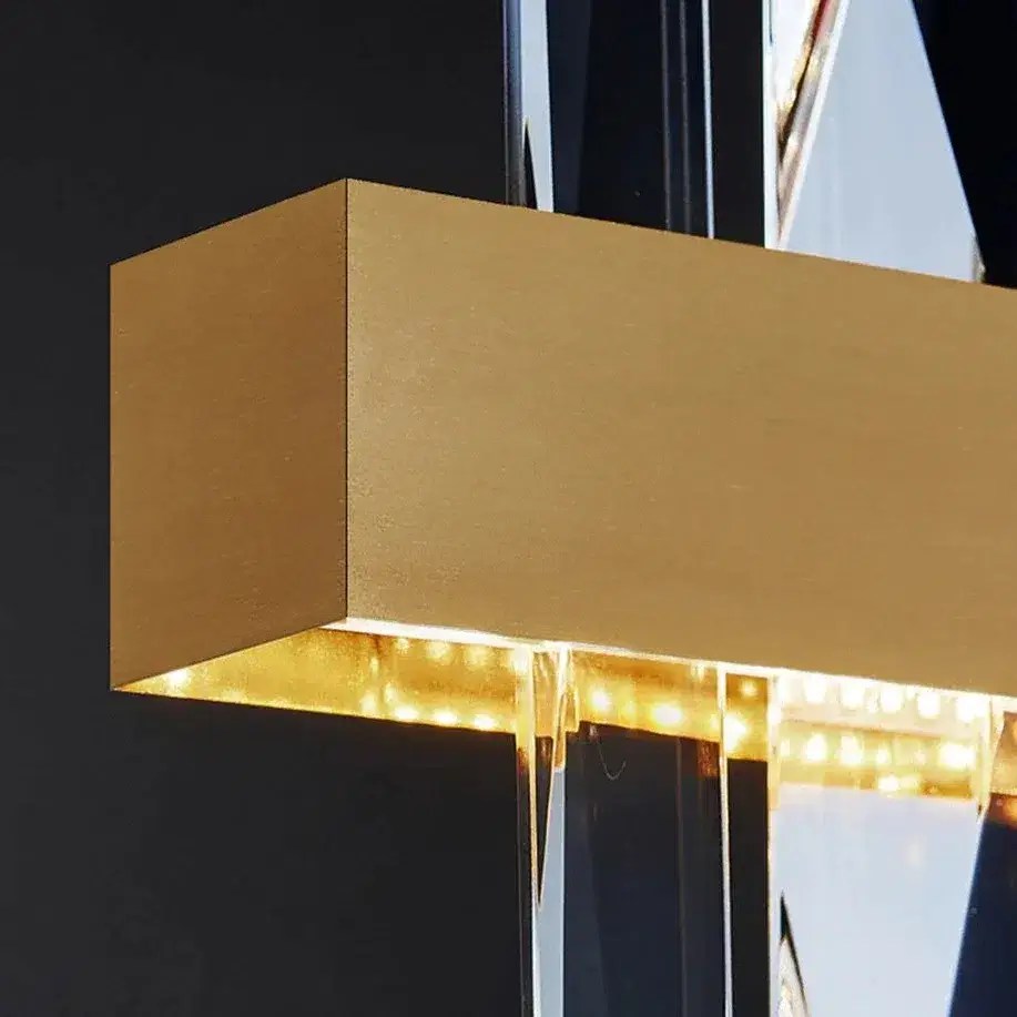 Lustre de salle à manger Calvi en cristal – vue 3
