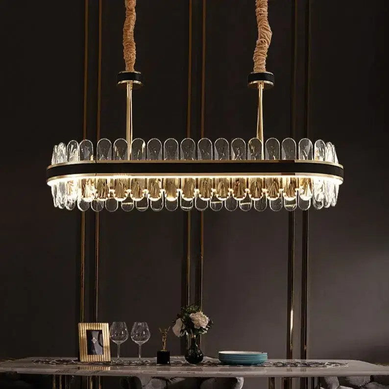 Lustre de salle à manger Villa en cristal