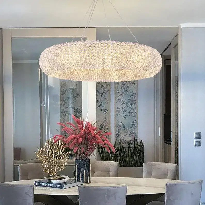 Lustre anneau Bergamo en cristal