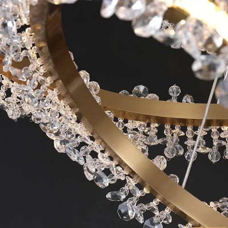 Lustre anneau Capri en cristal – vue 3