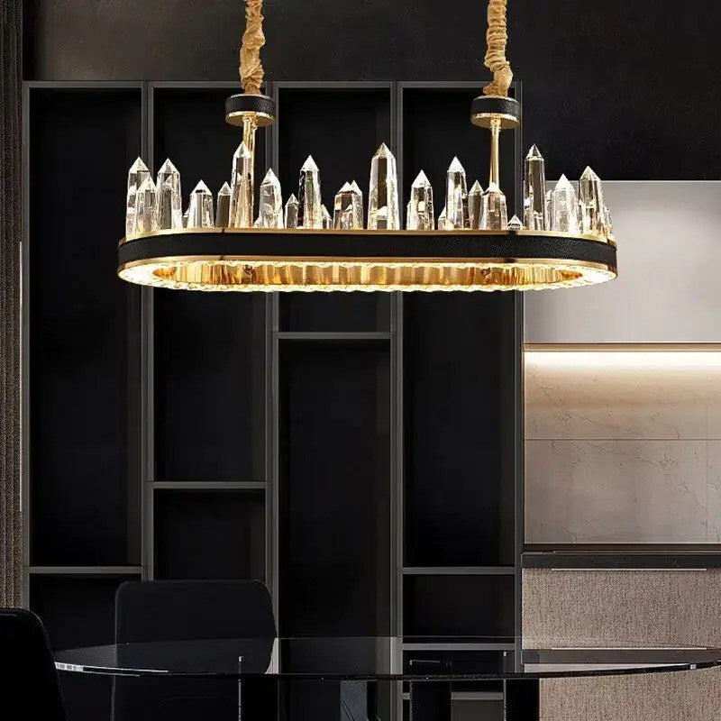 Lustre de salle à manger Villa en cristal