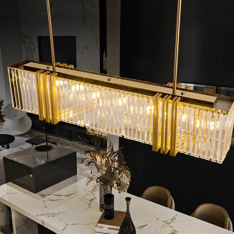 Lustre de salle à manger moderne Gerano en cristal – vue 4