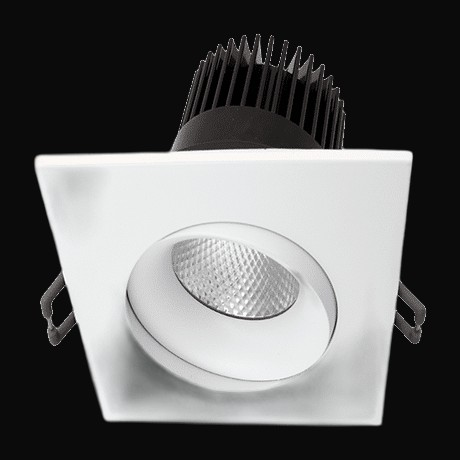 Encastré orientable en retrait 3,5 po rond et carré VO-SP3.5W12-120-D-5WAY (blanc ou noir)