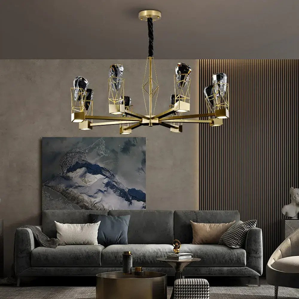 Lustre Villa 8 lumières en cristal – vue 2