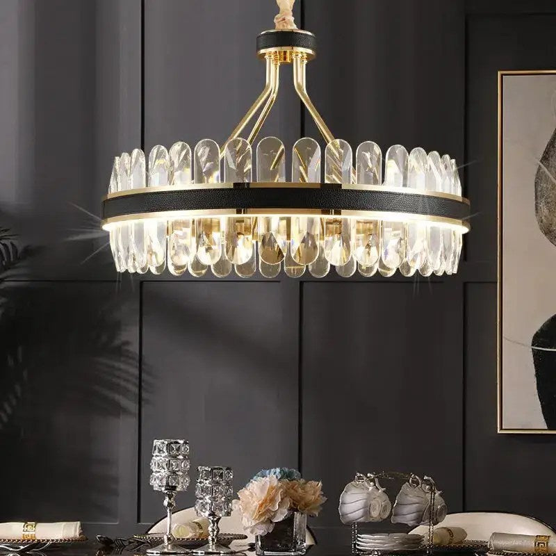 Lustre anneau Villa en cristal