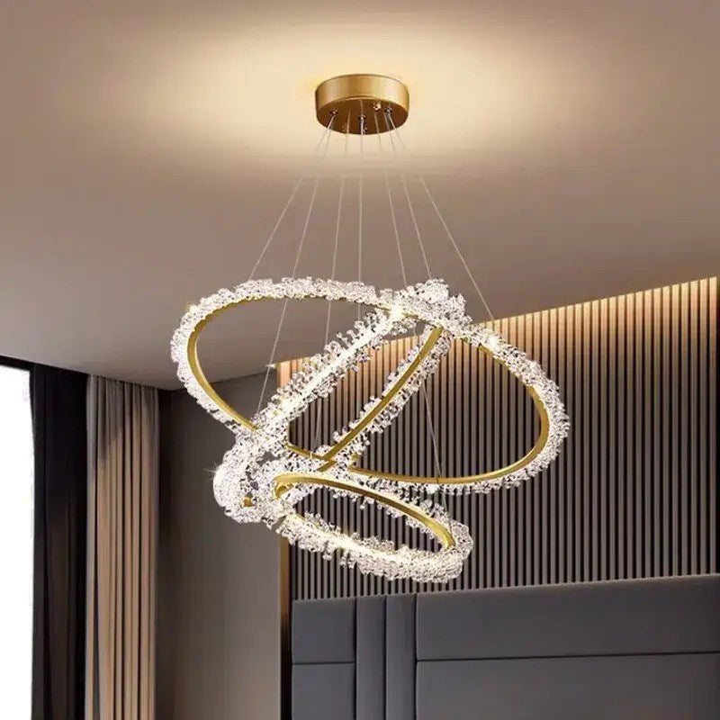 Lustre anneau Capri en cristal