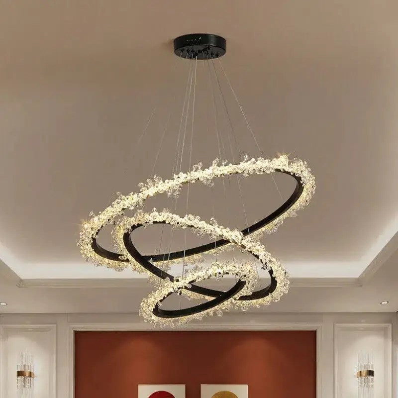 Lustre anneau Capri en cristal – vue 2
