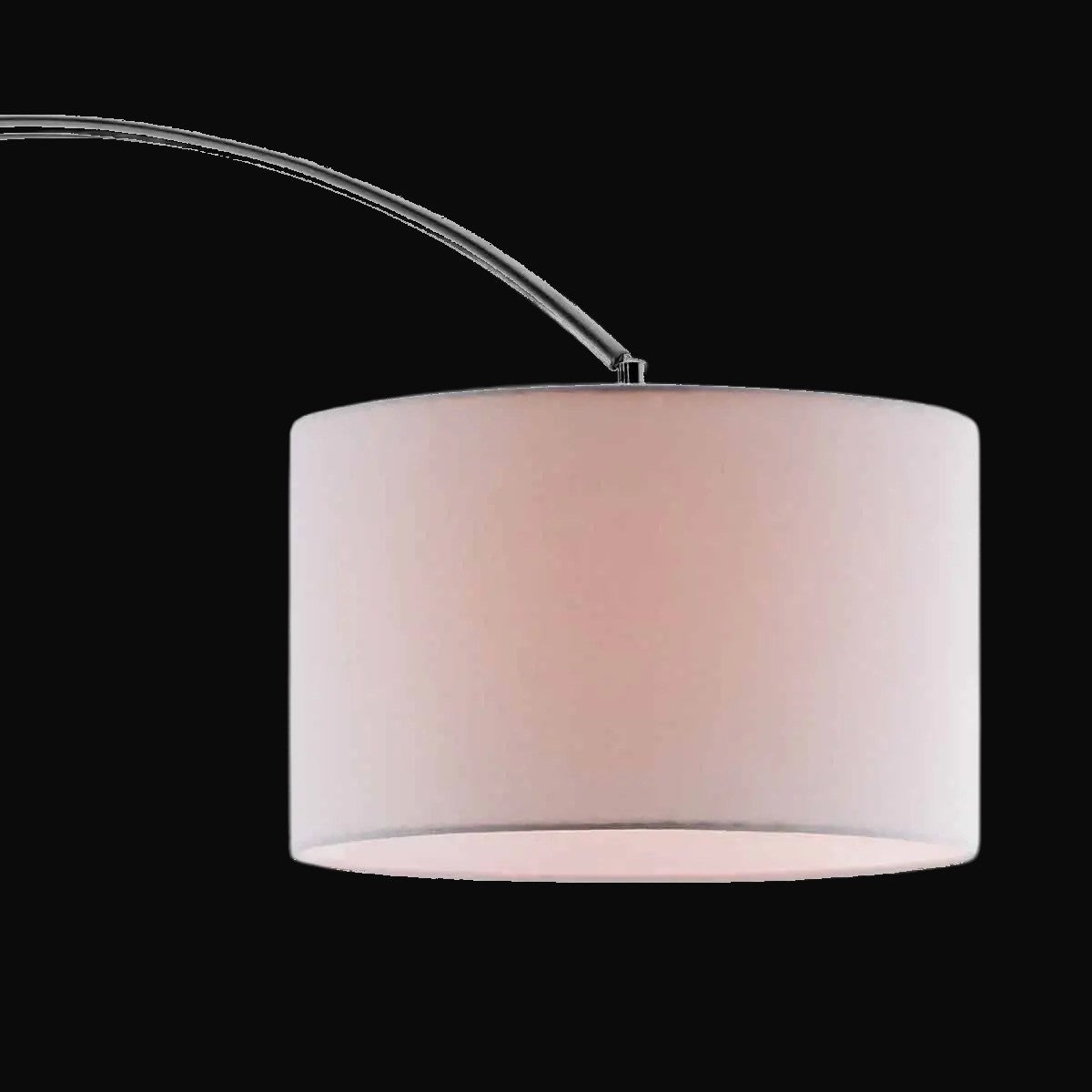 Lampadaire arqué Savannah, acier brossé – vue 2