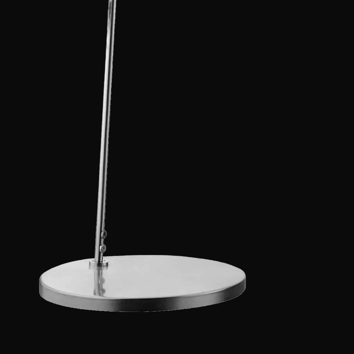 Lampadaire arqué Savannah, acier brossé – vue 3