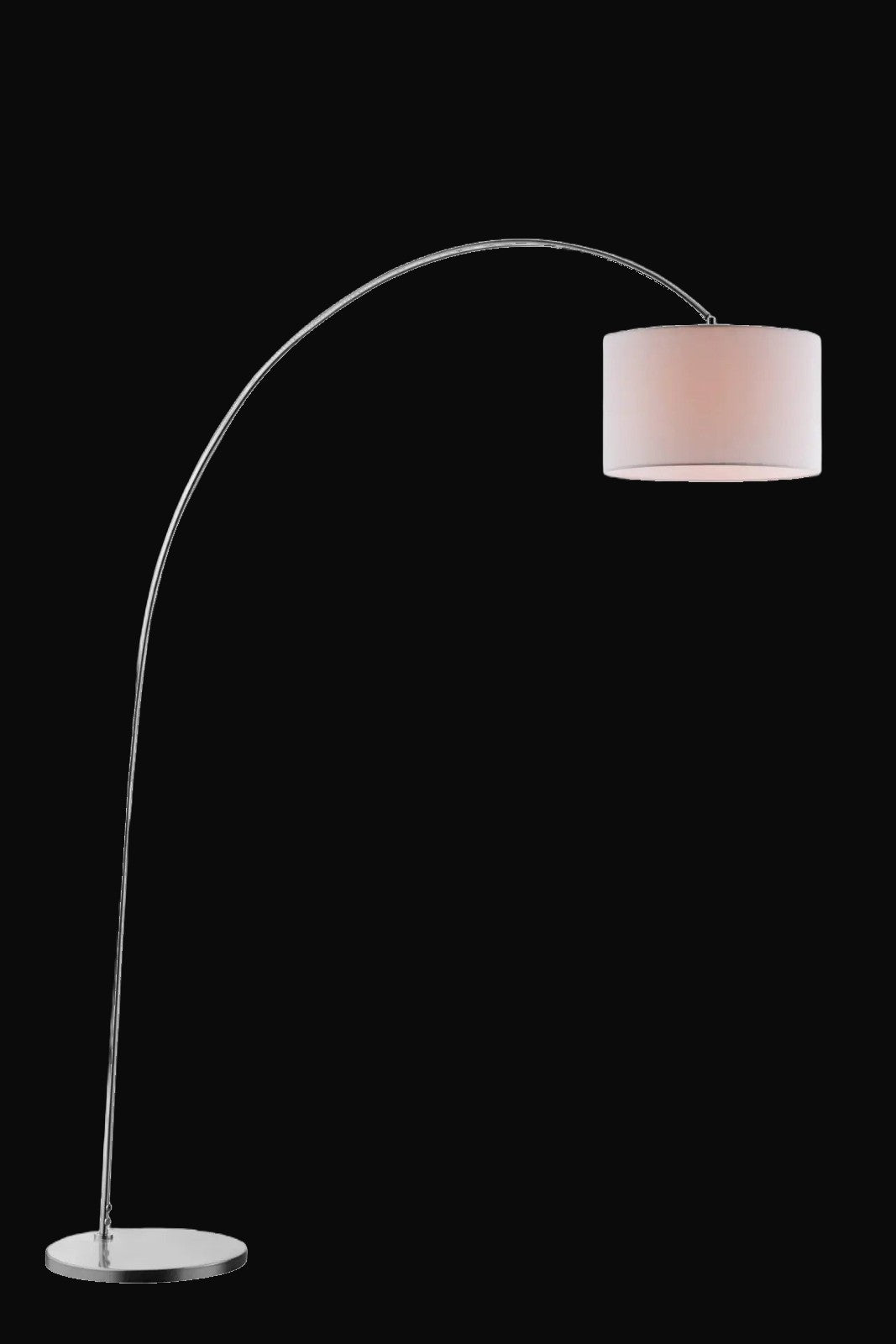 Lampadaire arqué Savannah, acier brossé