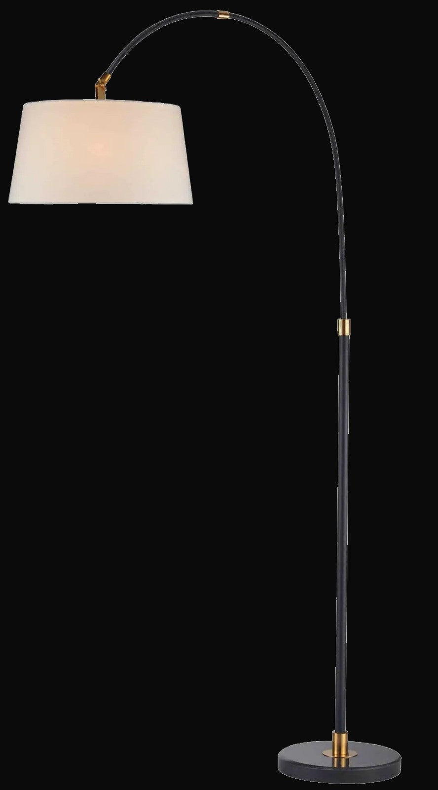 Lampadaire arqué Savannah, noir mat
