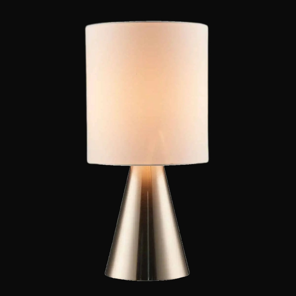 Lampe de table en métal 18 po – acier brossé
