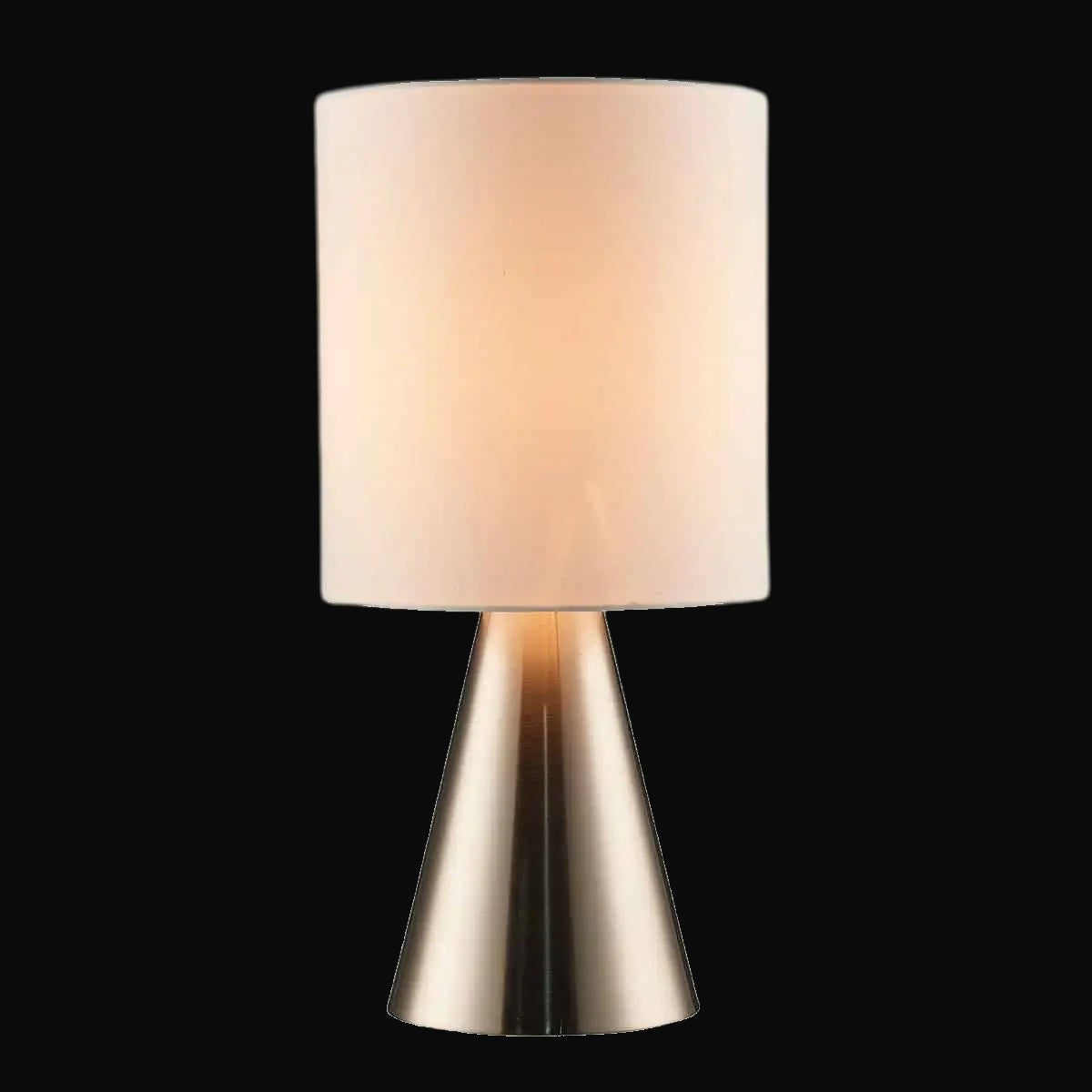 Lampe de table en métal 18 po – acier brossé