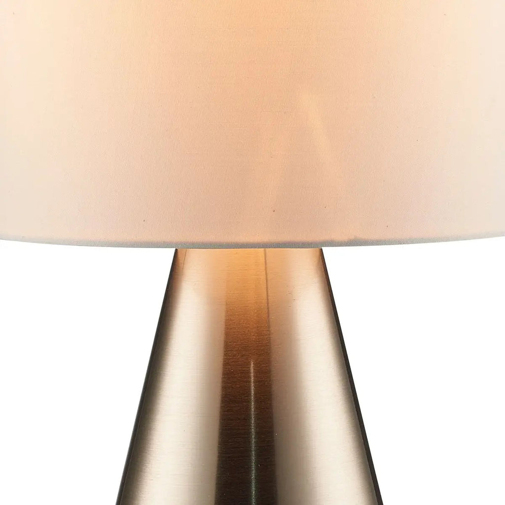 Lampe de table en métal 18 po – acier brossé – vue 3