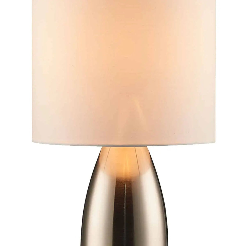 Lampe de table en métal 18 po – acier brossé – vue 2