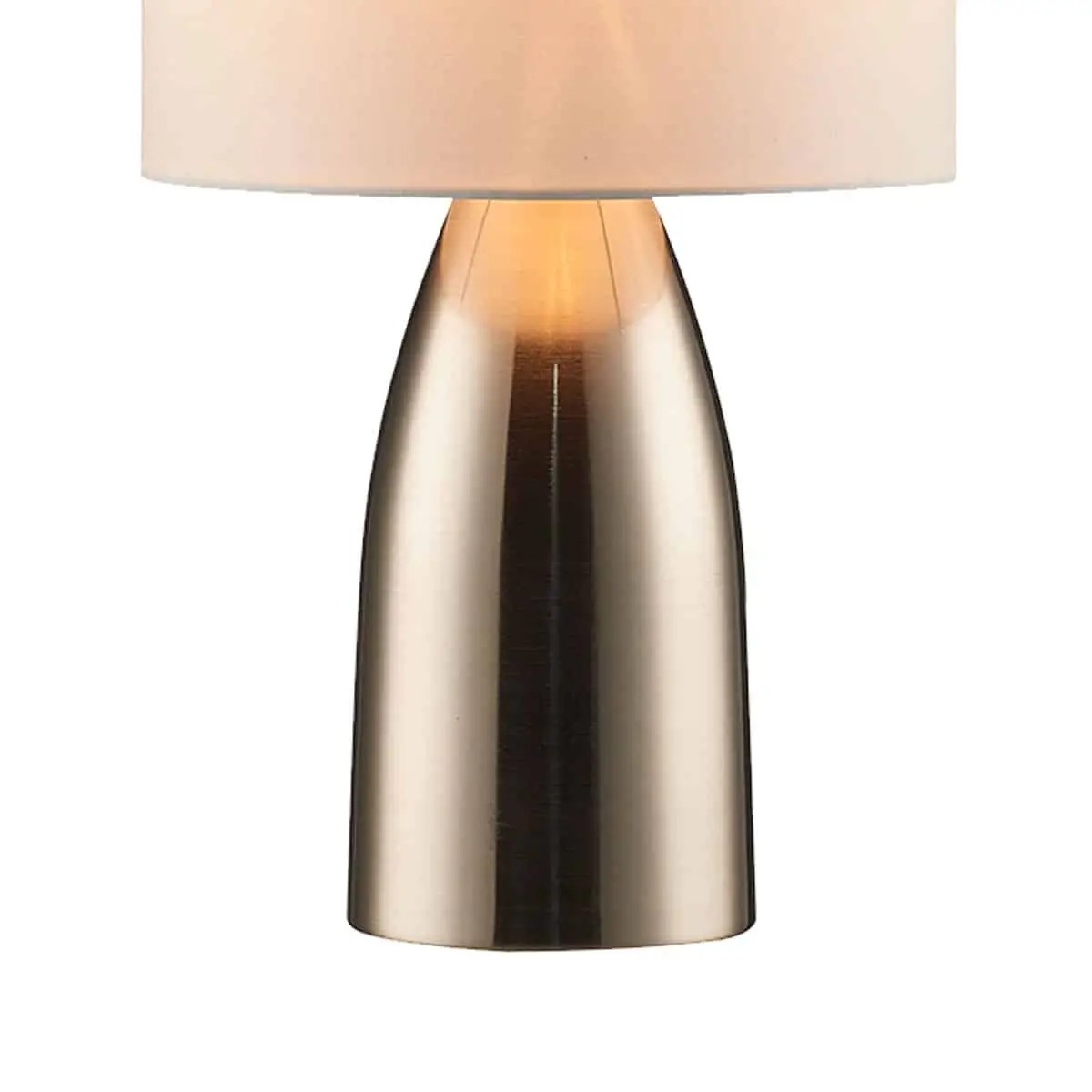 Lampe de table en métal 18 po – acier brossé – vue 3