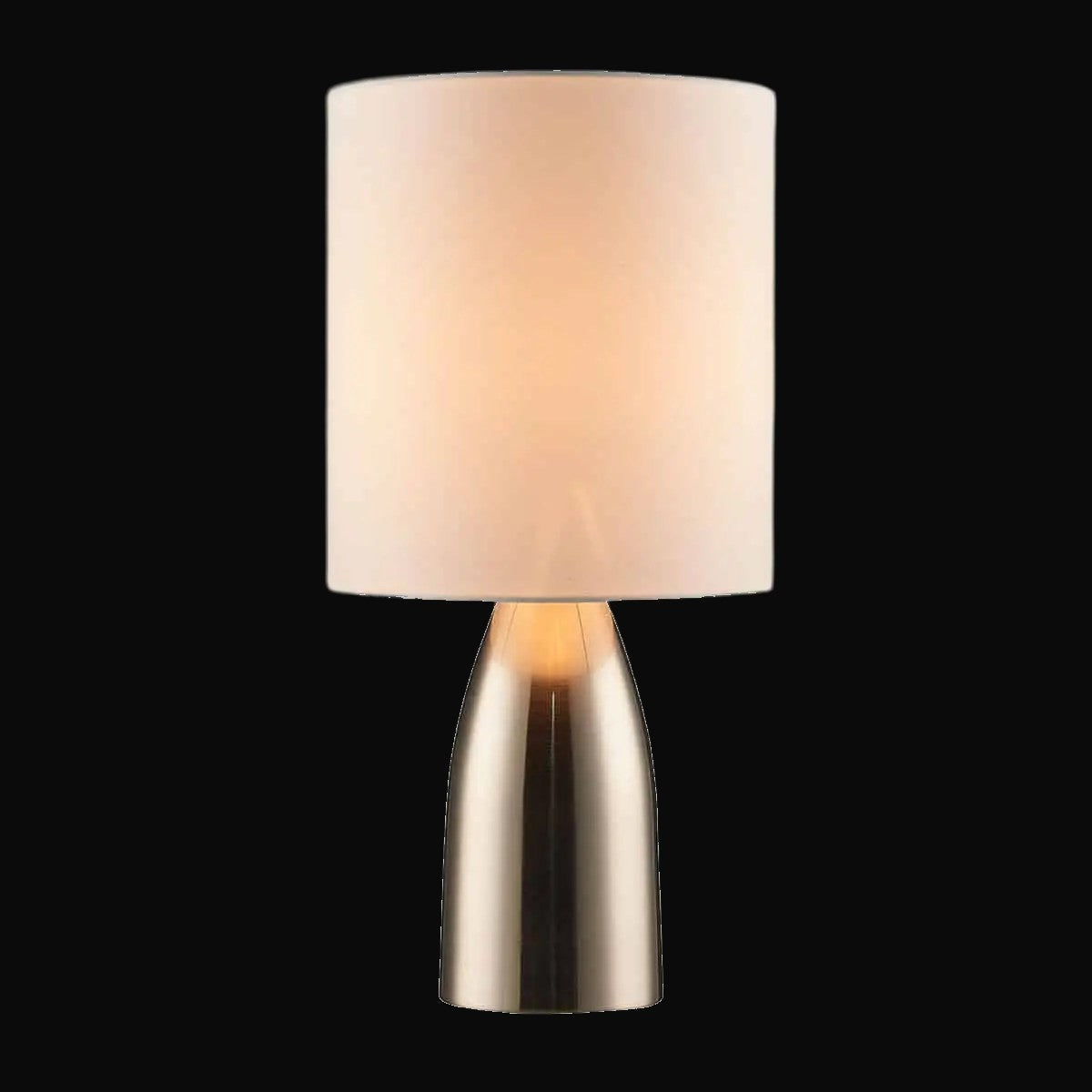 Lampe de table en métal 18 po – acier brossé