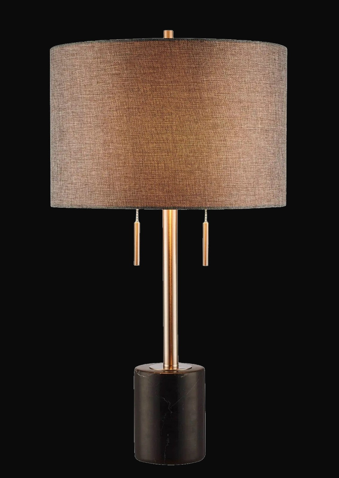 Lampe de table 28 po – marbre noir