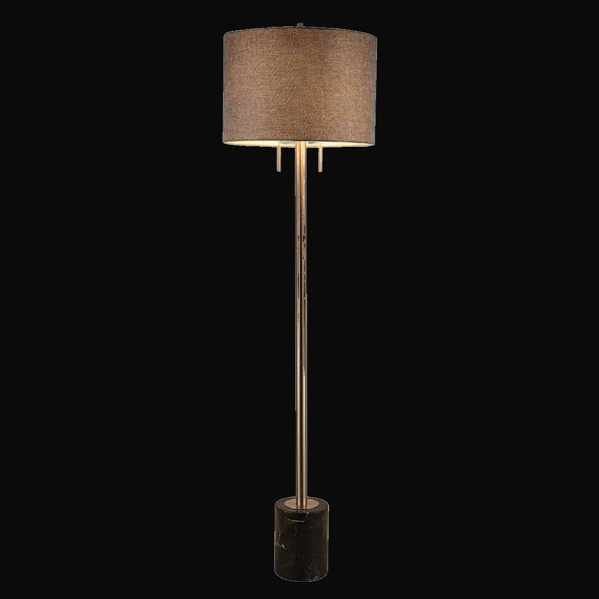 Lampadaire 62 po – marbre noir