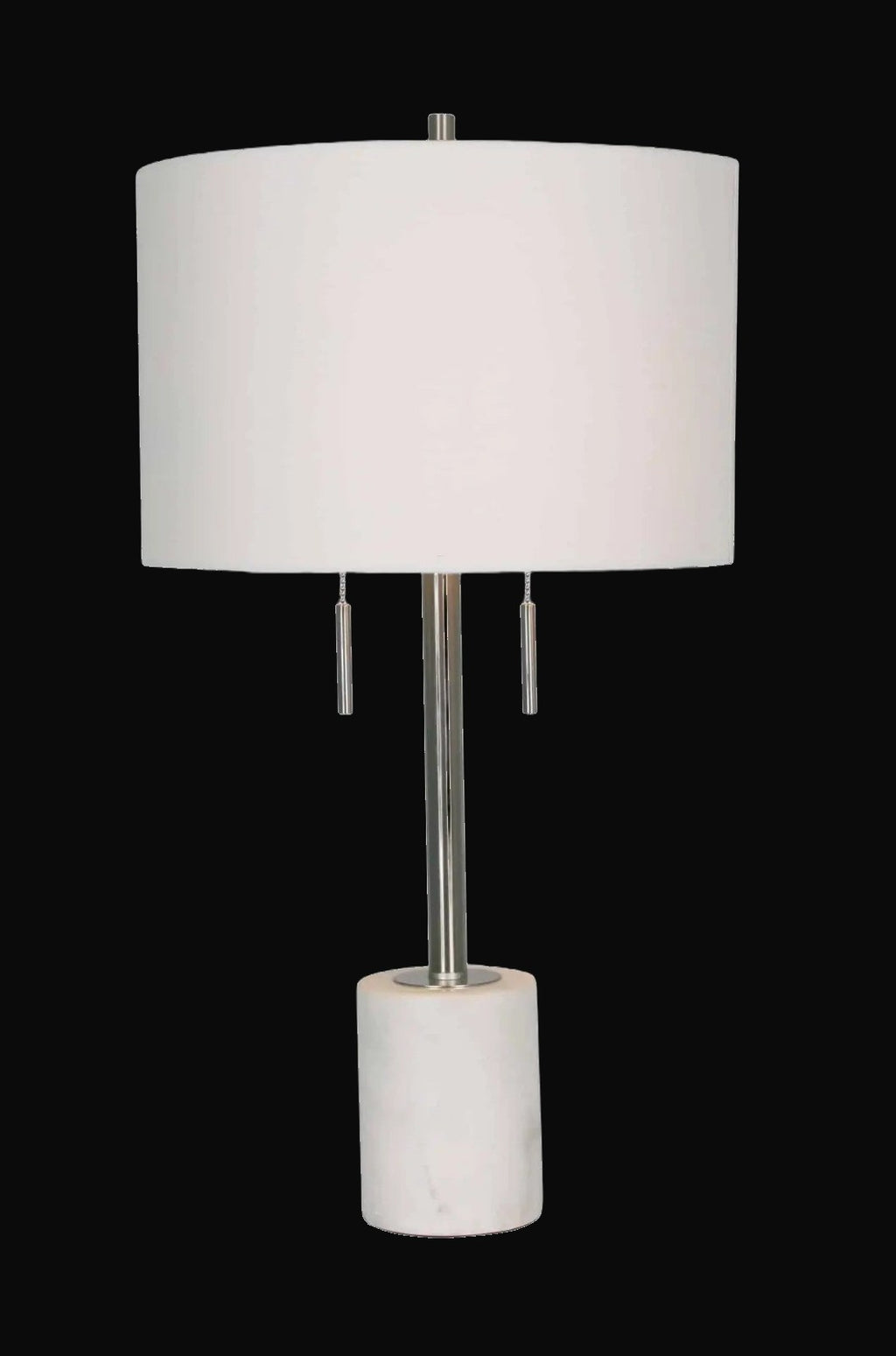 Lampe de table 28 po – marbre blanc