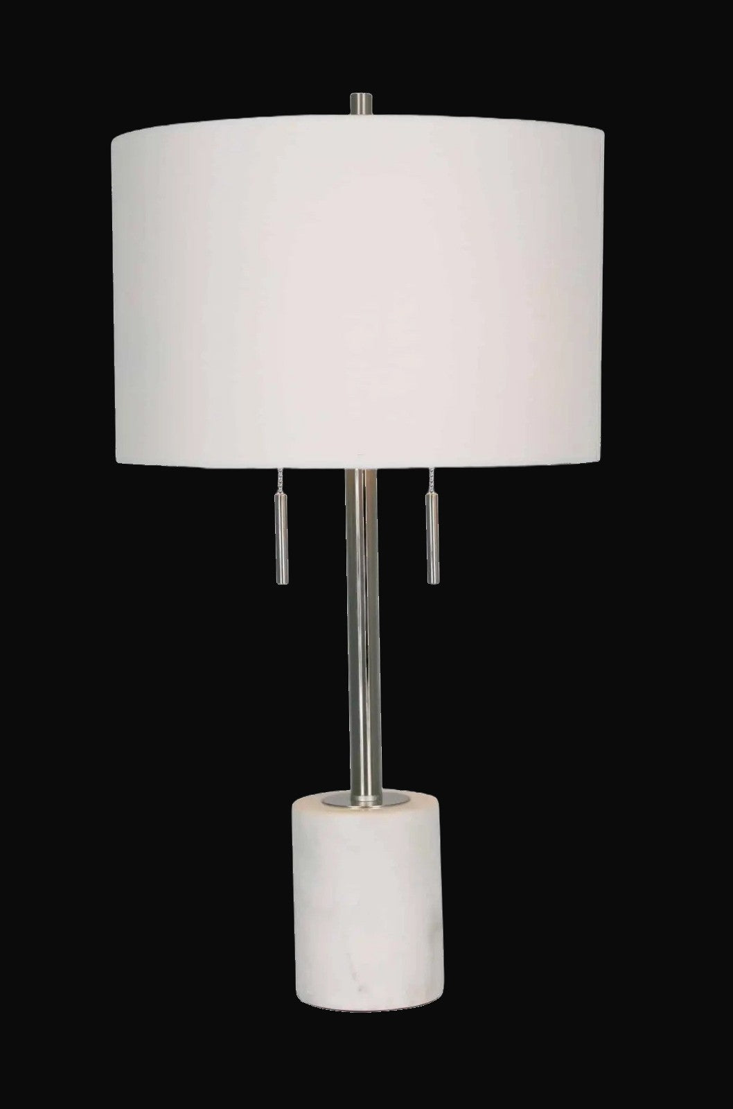 Lampe de table 28 po – marbre blanc