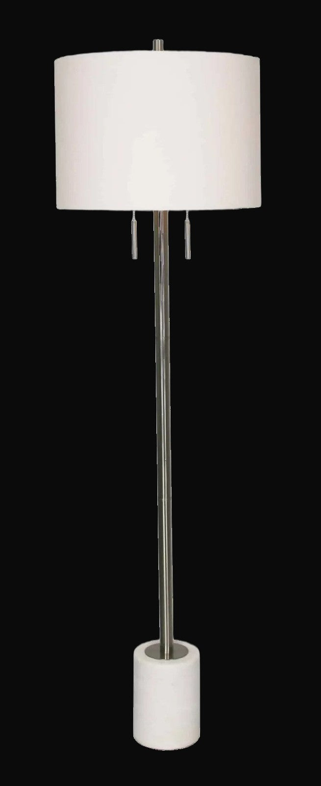 Lampadaire 62 po – marbre blanc