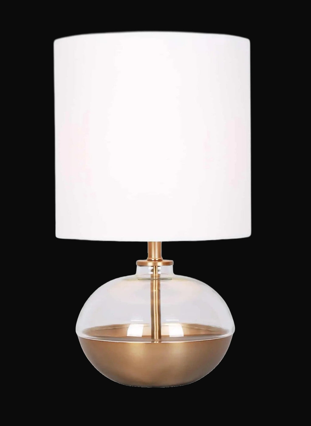 Lampe de table en verre clair Ø 18 po