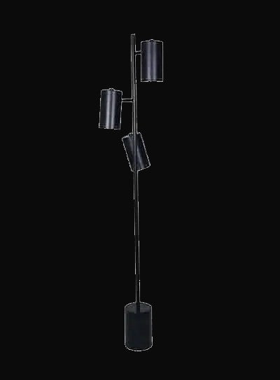 Lampadaire 3 lumières, noir mat