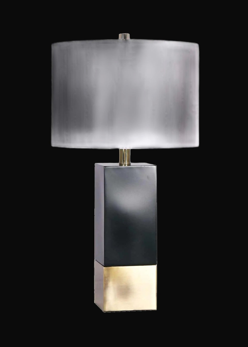 Lampe de table 26 po, noir et or brossé