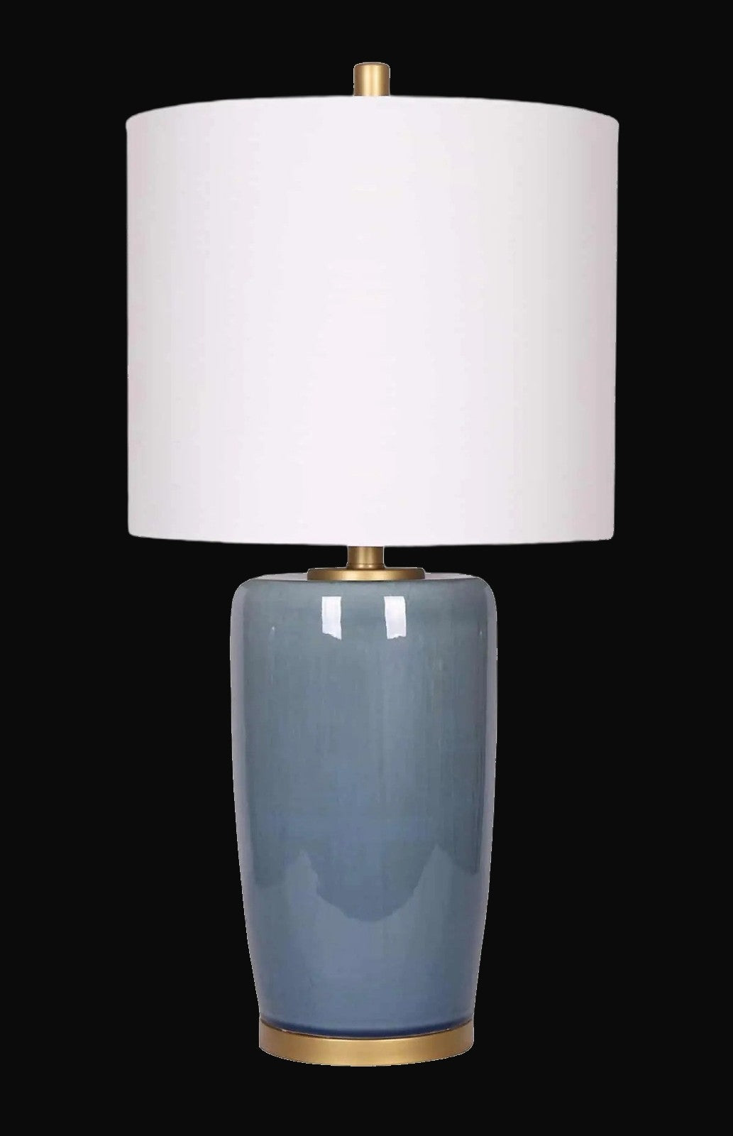 Lampe de table 26,75 po, bleu et or