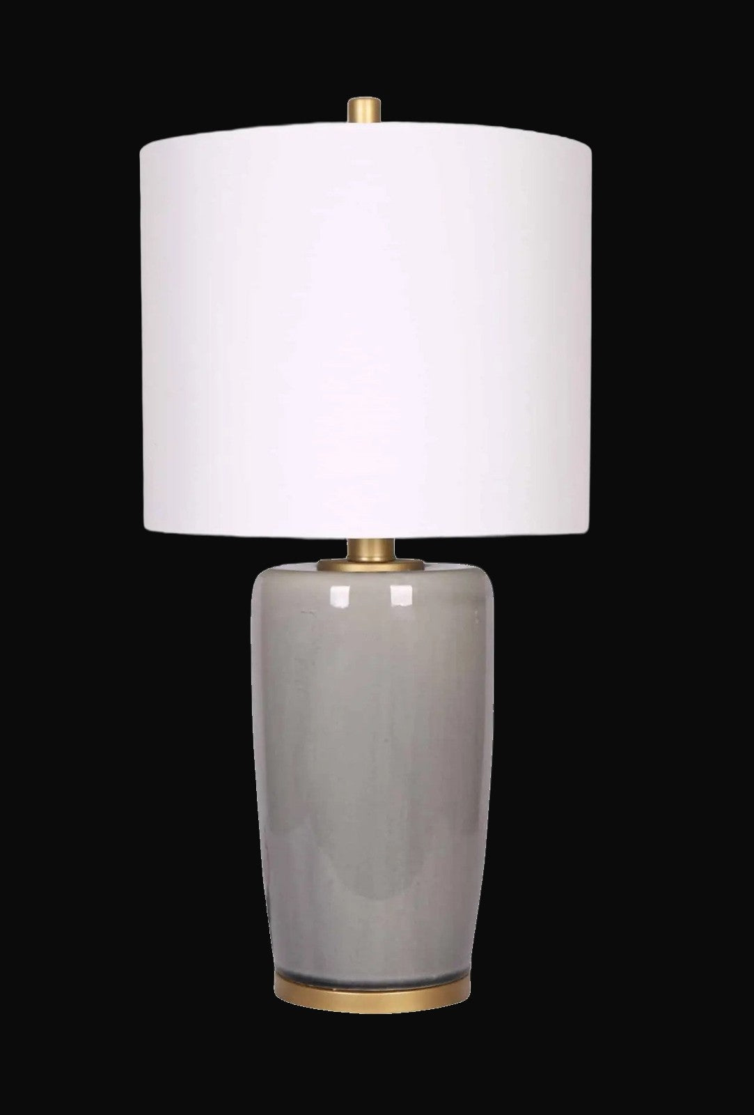 Lampe de table 26,75 po, gris et or