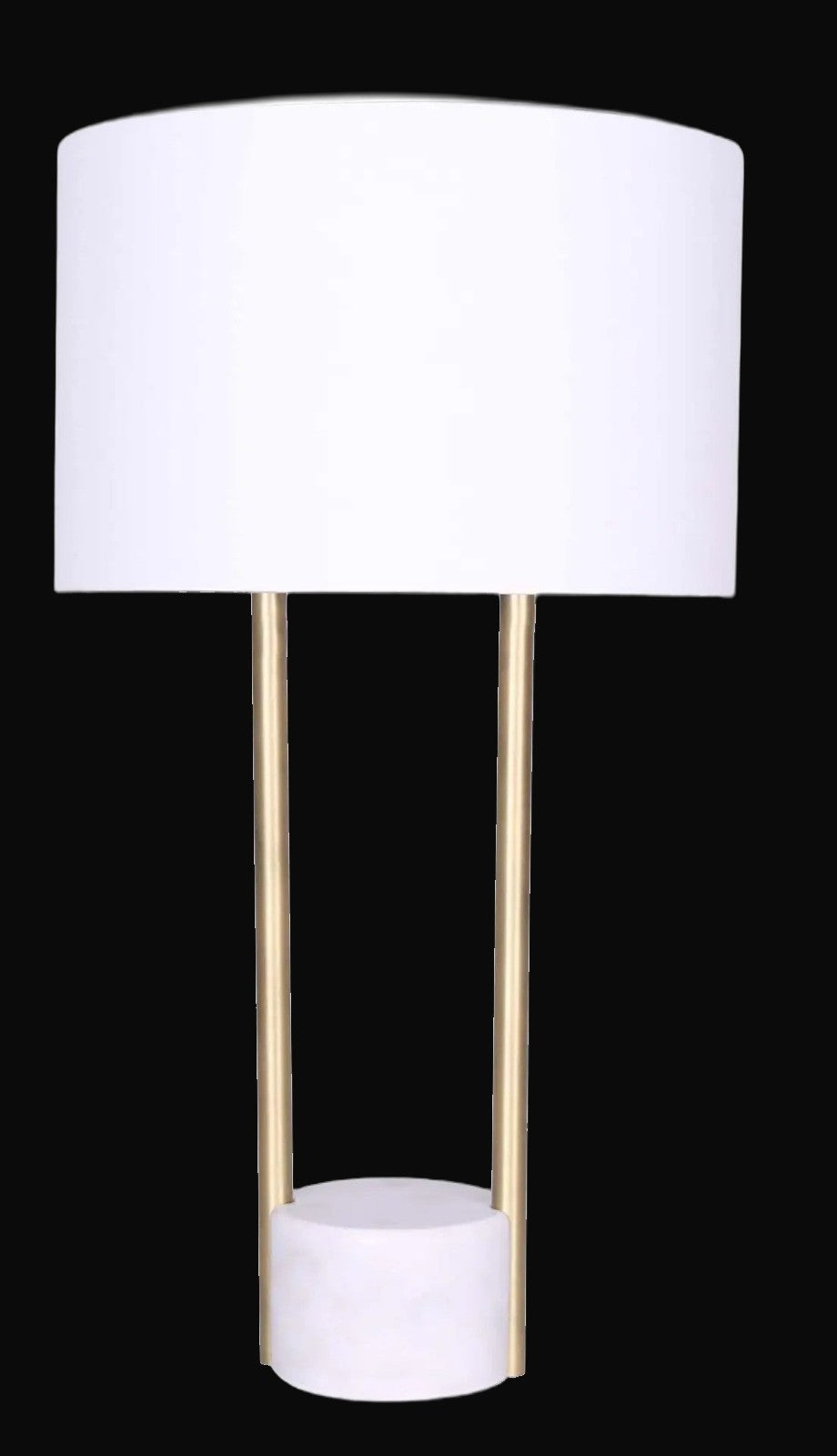 Lampe de table marbre et métal 25 po