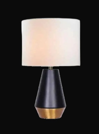 Lampe d'appoint 18 po H, noir mat et or