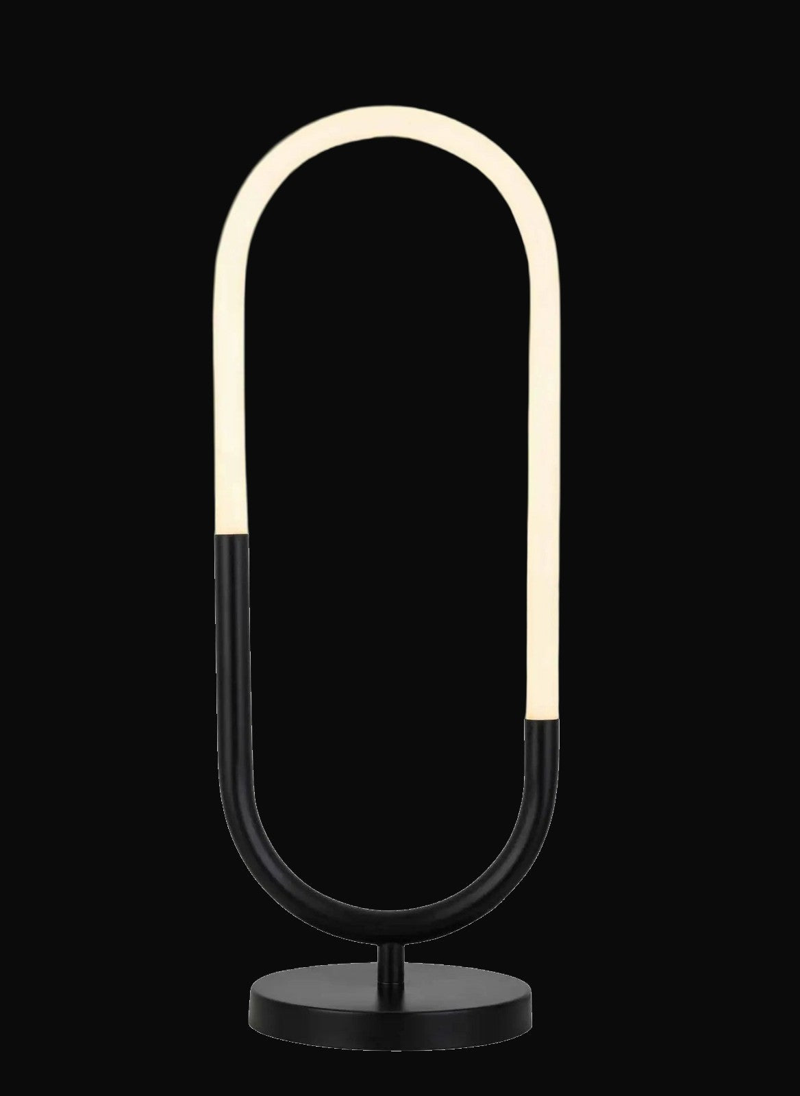 Lampe de table DEL Halo 15 W, noir mat