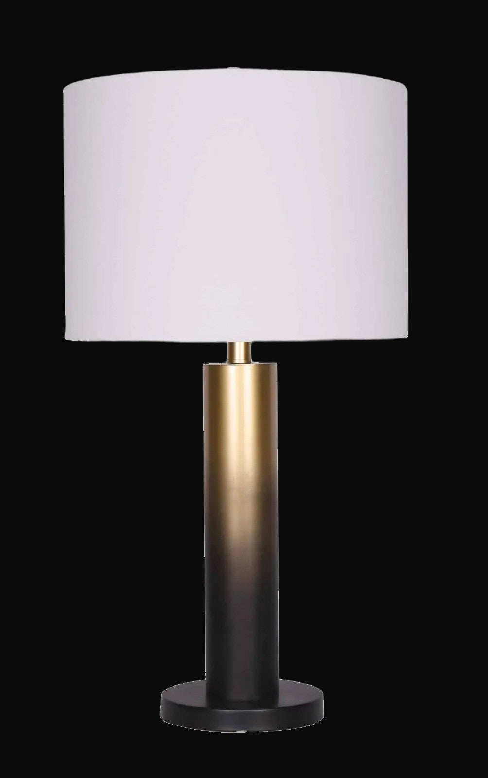 Lampe de table Brooke 28 po H, ombré noir-argent