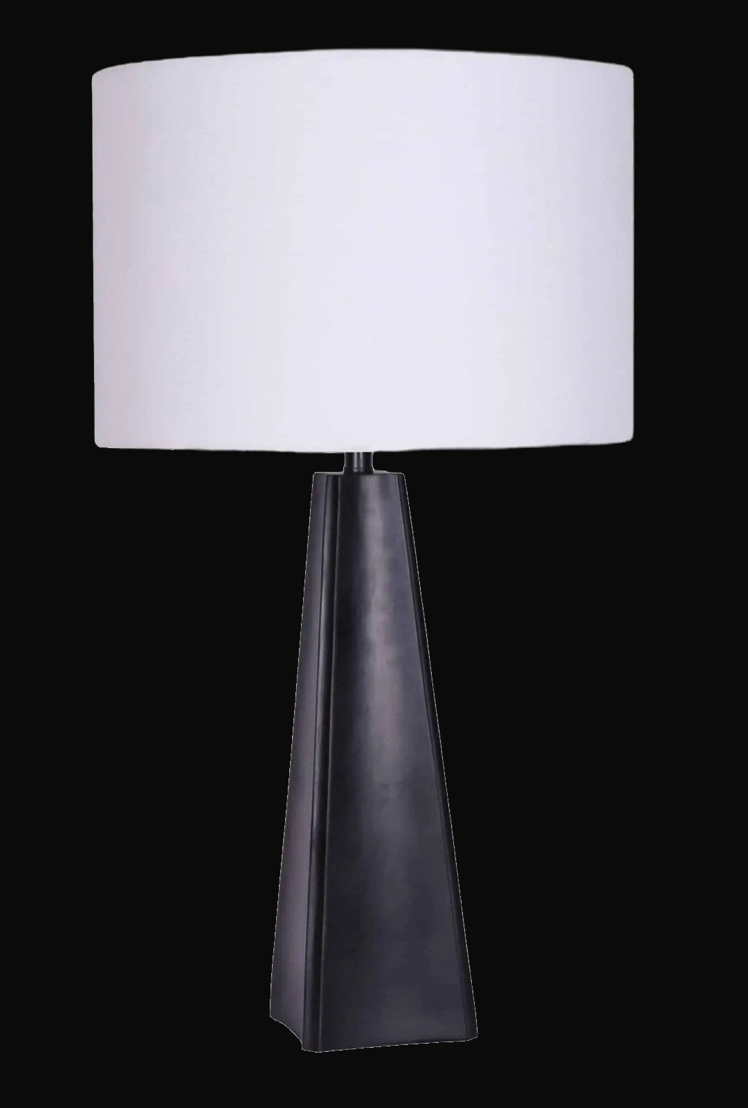 Lampe de table Karson en résine 27 po H, noir mat