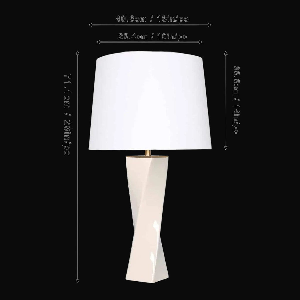 Lampe en céramique 28 po H, beige – vue 2
