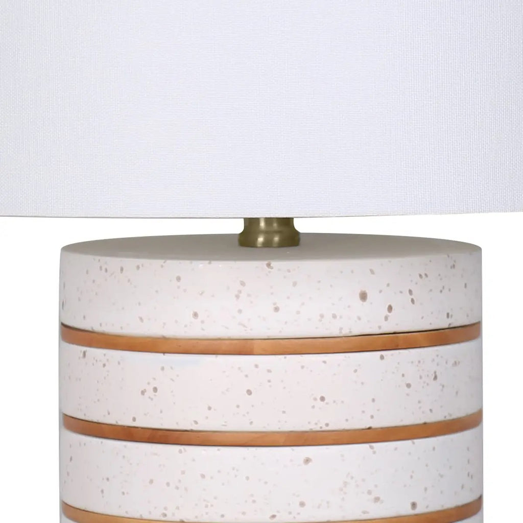 Lampe de table moyenne bois et céramique – vue 3