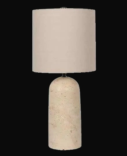 Lampe de table conique en travertin 25 po H