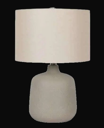 Lampe de table en céramique gris Dorian 19 po H