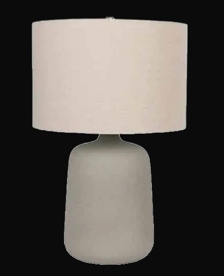 Lampe de table en céramique gris Dorian 24 po H