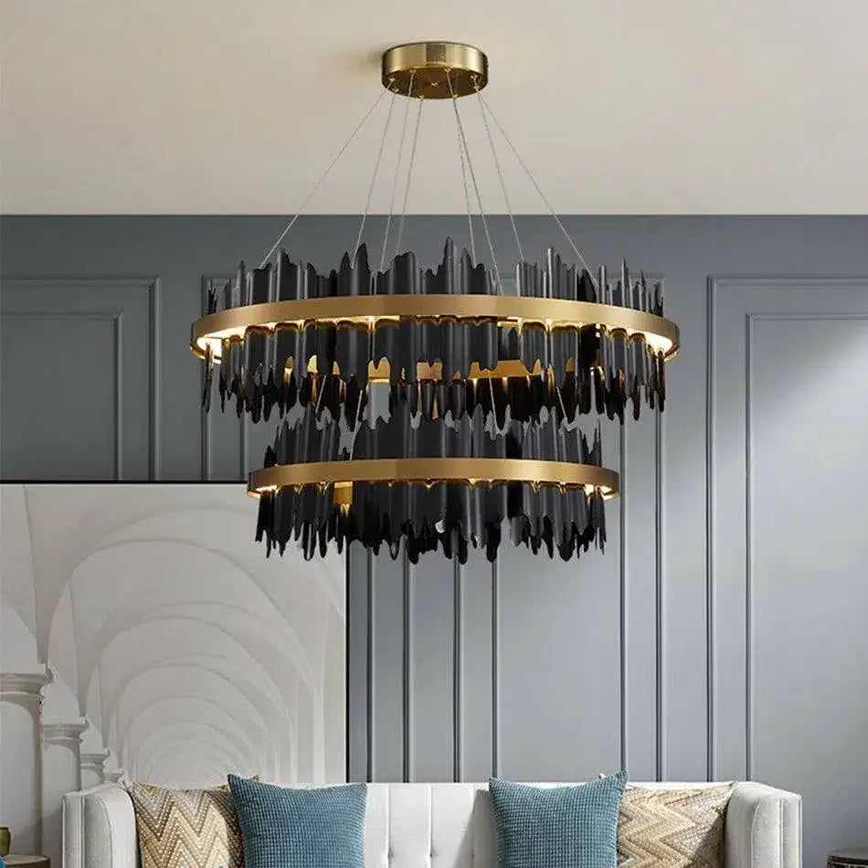 Lustre anneau moderne Nera 2 étages
