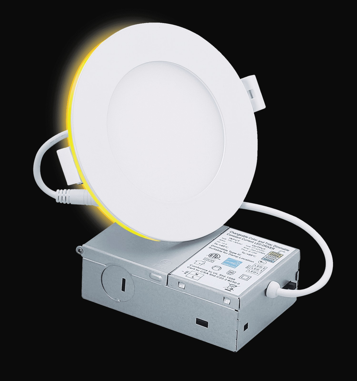 Panneau encastré mince 4 po avec veilleuse 9 W – P02104-NL-9W