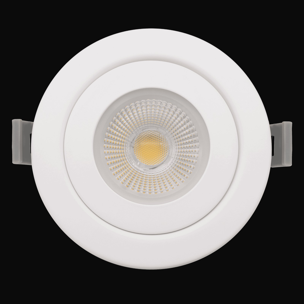 Encastré multi orientable 4 po rond et carré 9 W VO-RMD4W9-120-D-5WAY (blanc ou noir)