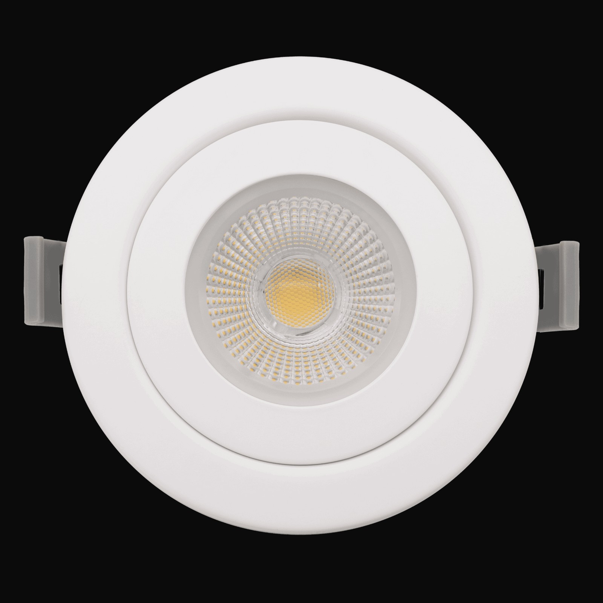 Encastré multi orientable 4 po rond et carré 9 W VO-RMD4W9-120-D-5WAY (blanc ou noir)