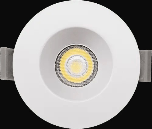 Panneau encastré mince 1 po 5CCT rond, blanc