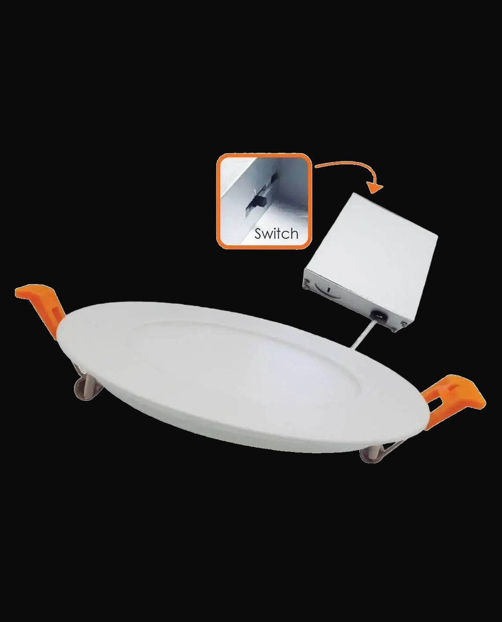 Panneau encastré mince 4 po 3CCT rond