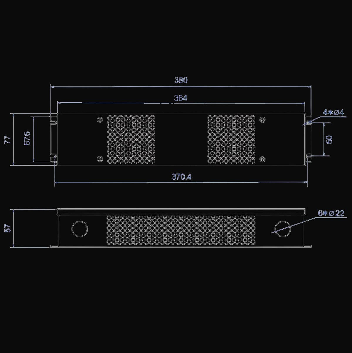 Pilote gradable triac 24 V c.c., charge max. 96 W – vue 3