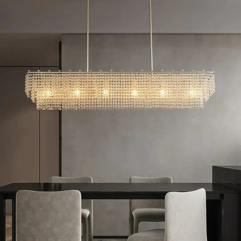 Lustre de salle à manger Alleri en cristal
