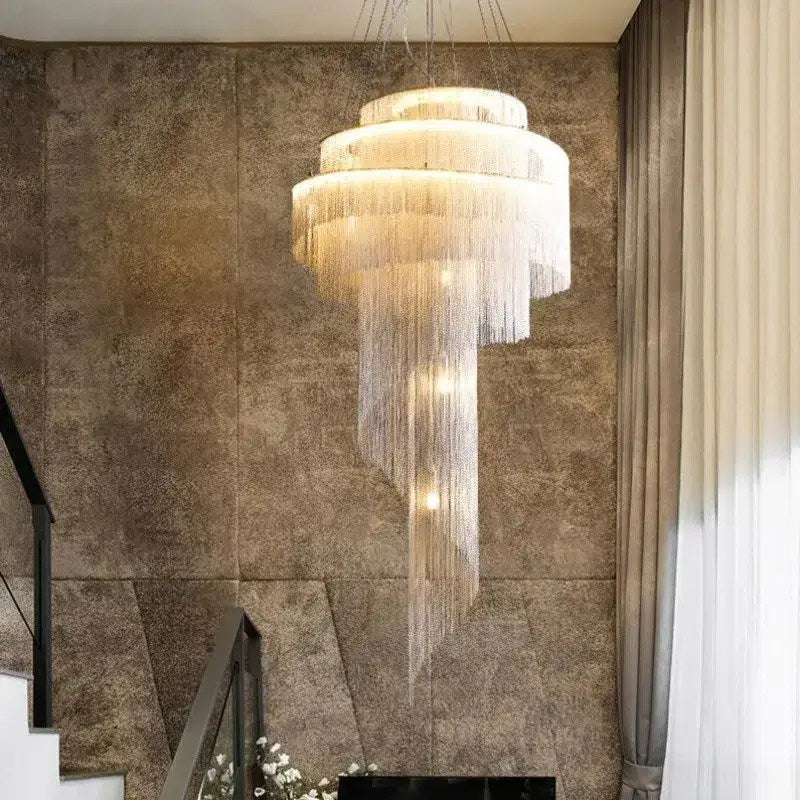 Lustre Cadena à pampilles de chaîne pour plafond cathédrale – vue 2